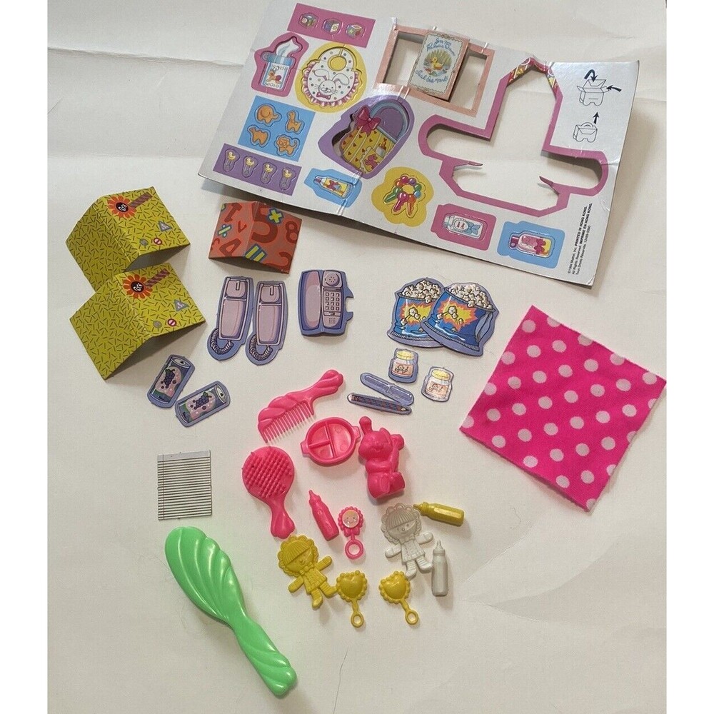 VTG Lot Of Barbie Doll Baby Accessories Kelly Bedtime Fun Courtney Babysitter